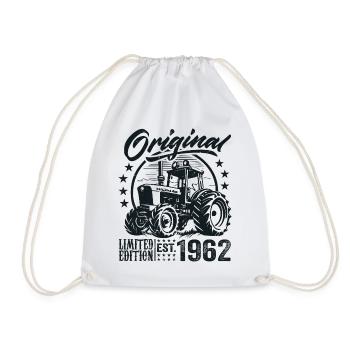 Original 1962 Geburtstag 1962 Farmer Traktor - Turnbeutel - Weiß - Vorne