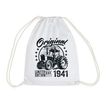 Original 1941 Anniversaire 1941 Fermier Tracteur - Sac de sport léger - blanc - Devant