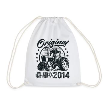 Original 2014 Anniversaire 2014 Fermier Tracteur - Sac de sport léger - blanc - Devant