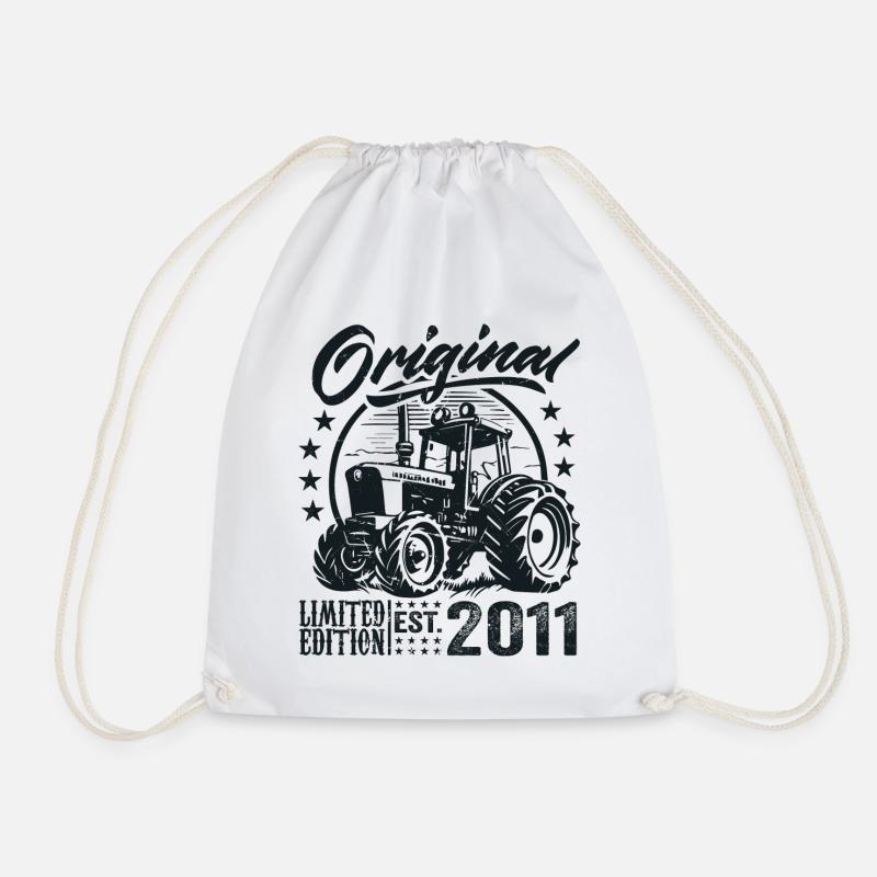 Original 2011 Jubiläum 2011 Farmer Traktor - Turnbeutel - Weiß