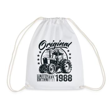 Original 1988 Anniversaire 1988 Fermier Tracteur - Sac de sport léger - blanc - Devant