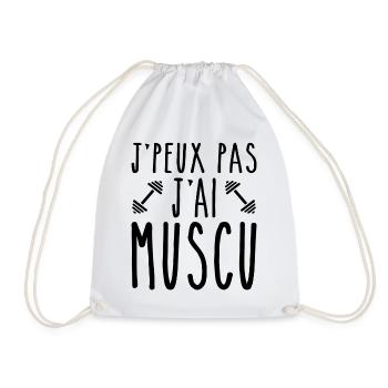 Je Peux Pas J ai Muscu - Sac de sport léger - blanc - Devant