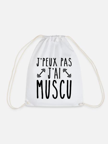 Je Peux Pas J ai Muscu - Sac de sport léger - blanc