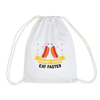 Schnell Essen Hot Dog Hotdog FastFood - Turnbeutel - Weiß - Vorne