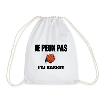 Je Peux Pas J'ai Basket - Sac de sport léger - blanc - Devant
