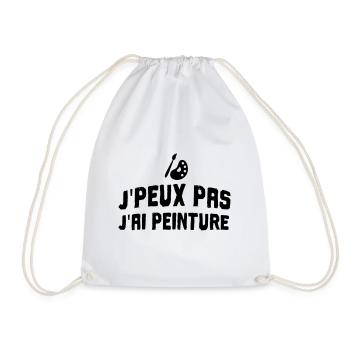 I can't paint - Drawstring Bag - white - Front