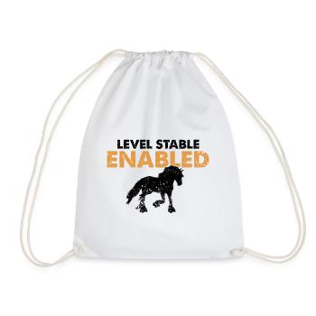 Clydesdale Design for Clydesdale Riders - Drawstring Bag - white - Front