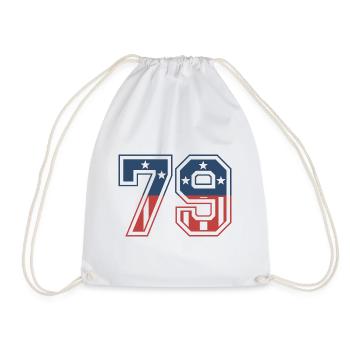 Number 79 USA - Drawstring Bag - white - Front