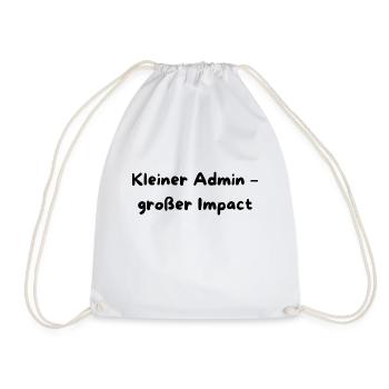 Kleiner Admin - Turnbeutel - Weiß - Vorne