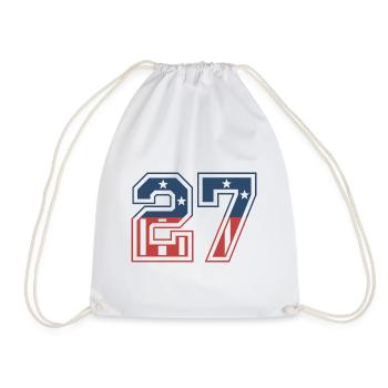 Number 27 USA - Drawstring Bag - white - Front