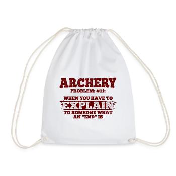 Bogenschießen Archery - Turnbeutel - Weiß - Vorne