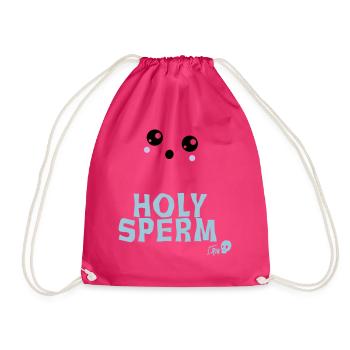 Holy sperm - Drawstring Bag - fuchsia - Front