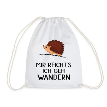 Wandern Wanderstock servus alpin Bergwandern - Turnbeutel - Weiß - Vorne