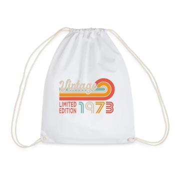 Anniversary 50 years vintage anniversary 1973 - Drawstring Bag - white - Front