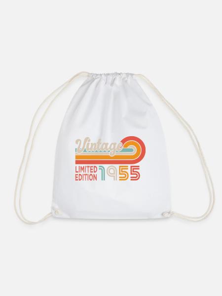 1955 anniversaire Né en 1955 - Sac de sport léger - blanc