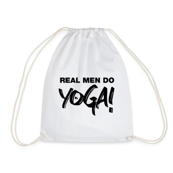 Männer Yoga - Turnbeutel - Weiß - Vorne