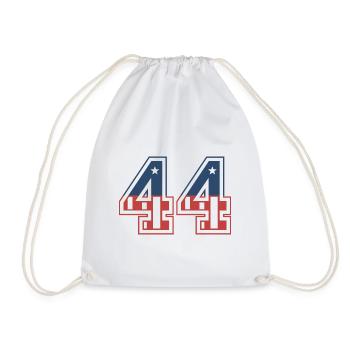 Number 44 USA - Drawstring Bag - white - Front