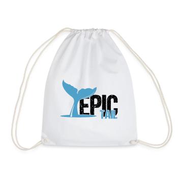 Whale design for whales and blue whales or beluga whales - Drawstring Bag - white - Front
