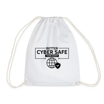 Cybersecurity Design for Hackers and Cyber Security - Drawstring Bag - white - Front