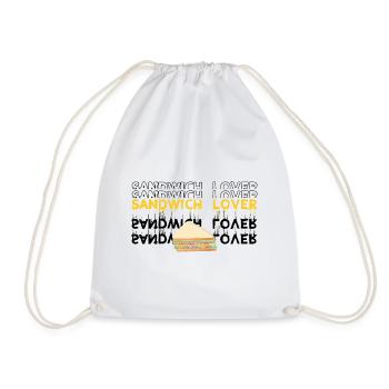 Sandwich Cheese Love Food Fast Food - Drawstring Bag - white - Front