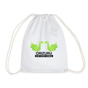 Conception d'origami japonais et origami kirigami - Sac de sport léger - blanc - Devant