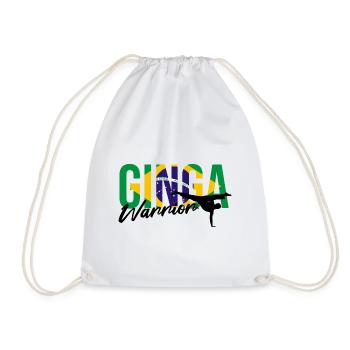 Ginga Capoeira for Brazilian Martial Arts - Drawstring Bag - white - Front