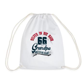 Grand-père, 66e anniversaire, 66 ans, présent - Sac de sport léger - blanc - Devant