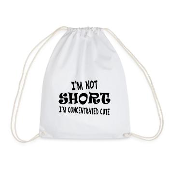 Je ne suis pas petit, je suis concentré, doux - Sac de sport léger - blanc - Devant