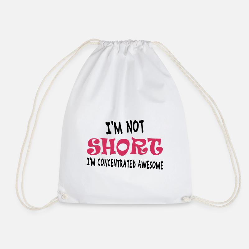 I'm not short, I'm concentrated awesome - Drawstring Bag - white