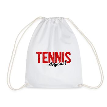 Tennisplatz Spruch Für Tennis - Turnbeutel - Weiß - Vorne