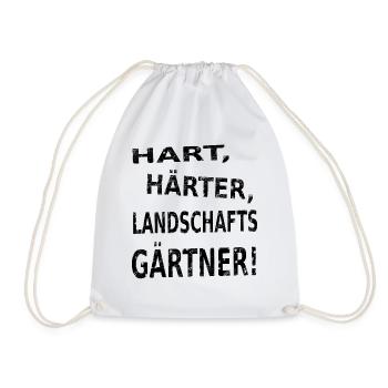 HART, HÄRTER, LANDSCHAFTSGÄRTNER - Turnbeutel - Weiß - Vorne