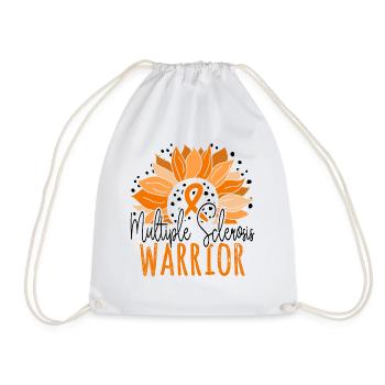Sunflower Multiple Sclerosis Warrior - Drawstring Bag - white - Front