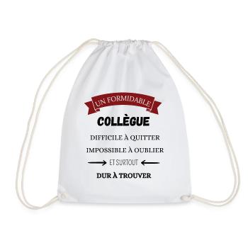 Tolles Kollege-Geschenk - Turnbeutel - Weiß - Vorne