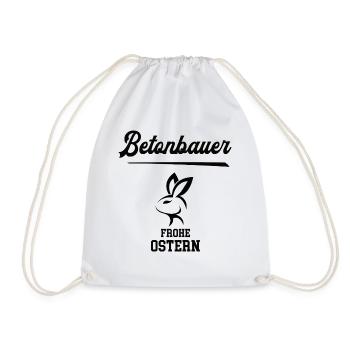 Betonbauer Ostern Geschenk Betonbau Meister Chef - Turnbeutel - Weiß - Vorne