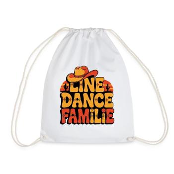 Line Dance Familie. Die ganze Familie tanzt - Turnbeutel - Weiß - Vorne