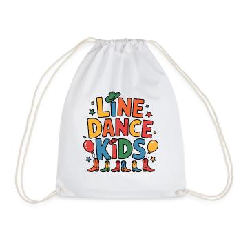 Line Dance Kids Kids Dancing Line Dance - Drawstring Bag - white - Front