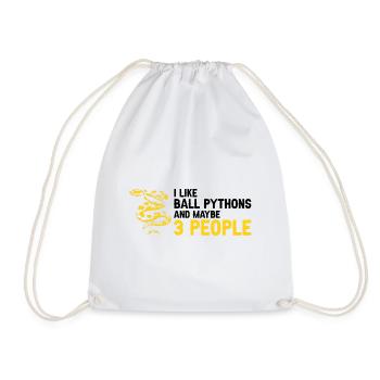 King python design for snake lovers - Drawstring Bag - white - Front