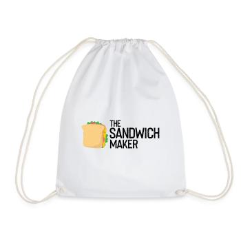 Sandwich Maker Grill Papa BBQ Sandwich - Drawstring Bag - white - Front