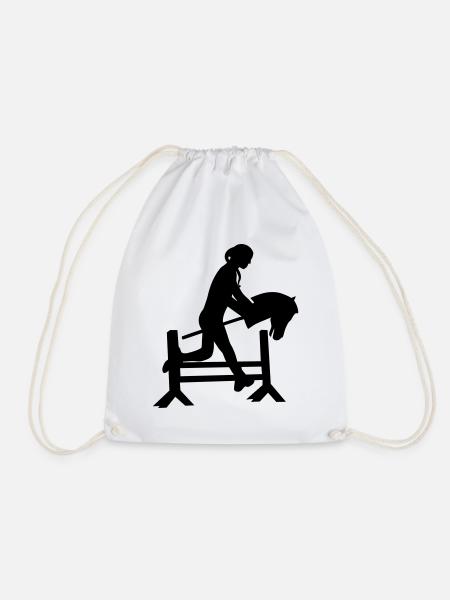 Hobby Horse Hobbyhorsing Rider - Sac de sport léger - blanc