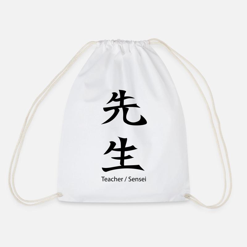 kanji Sensei - Drawstring Bag - white