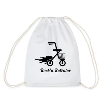 Rock'n'Rollator - Turnbeutel - Weiß - Hinten