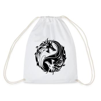 Yin Yang Dragons - Turnbeutel - Weiß - Hinten