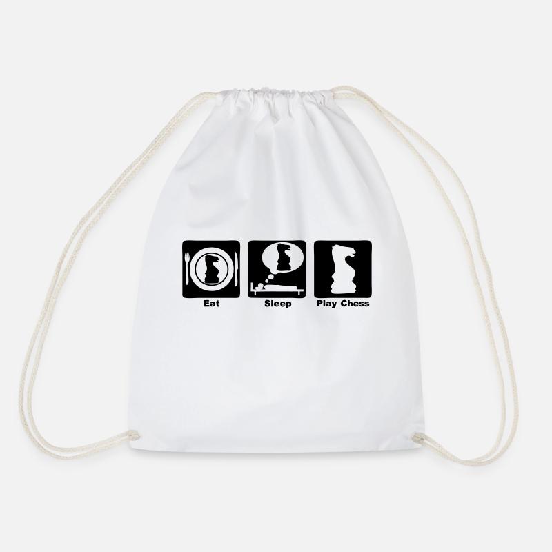 chess eat sleep play - Sac de sport léger - blanc