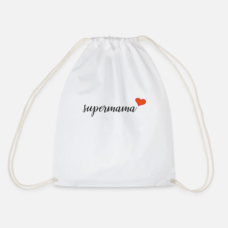 Supermama - Turnbeutel - Weiß