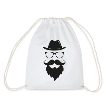 The Hipster - Turnbeutel - Weiß - Hinten