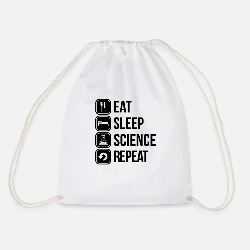 science - Drawstring Bag - white