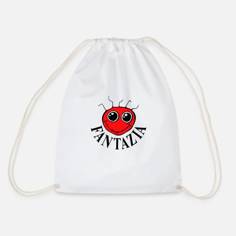 Fantazia Logo - Drawstring Bag - white
