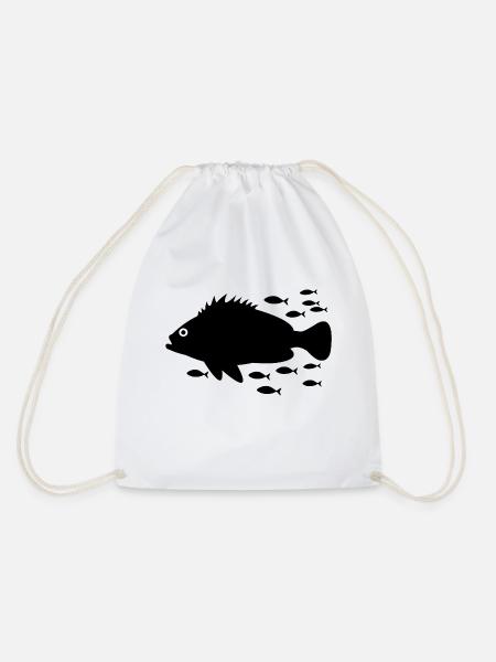 Poisson Mérou - Sac de sport léger - blanc