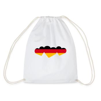Deutschland Herzen - Turnbeutel - Weiß - Hinten