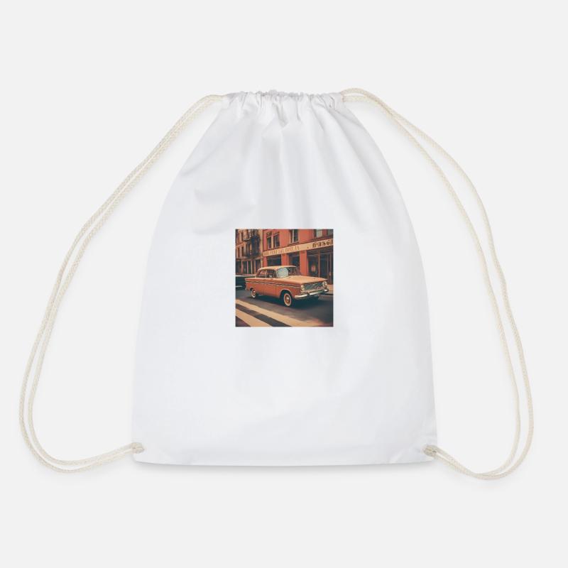 RetroCar - Drawstring Bag - white